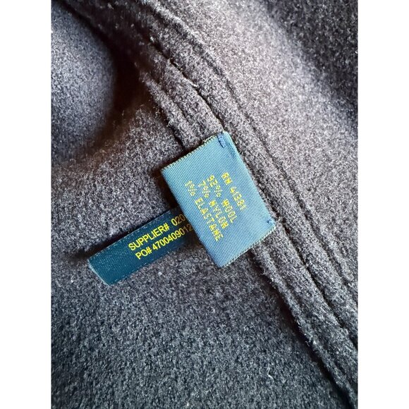 Polo Ralph Lauren Wool Blend Shirt Jacket Sweater - Navy Blue - Men's Medium - Picture 3 of 5